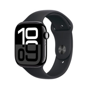 Смарт-часы Apple Watch Series 10 GPS 42mm Jet Black Aluminium Case with Black Sport Band - S/M